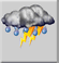 Light thunderstorm, Regn, Overskyet