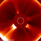 Latest LASCO C2 image of the Sun