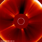 Latest LASCO C2 image of the Sun