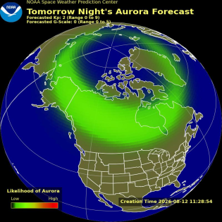 Auroral Viewline Forecast - Tomorrow